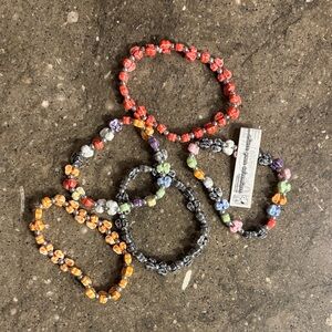 Bundle of Snoopy stretchy bead bracelets, bundle of 5